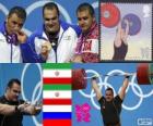 Άρση βαρών πόντιουμ πάνω από 105 κιλά, Behdad Salimikordasiabi, Sajjad Anoushiravani (Ιράν) και Ruslan Albegov (Ρωσία) - London 2012-